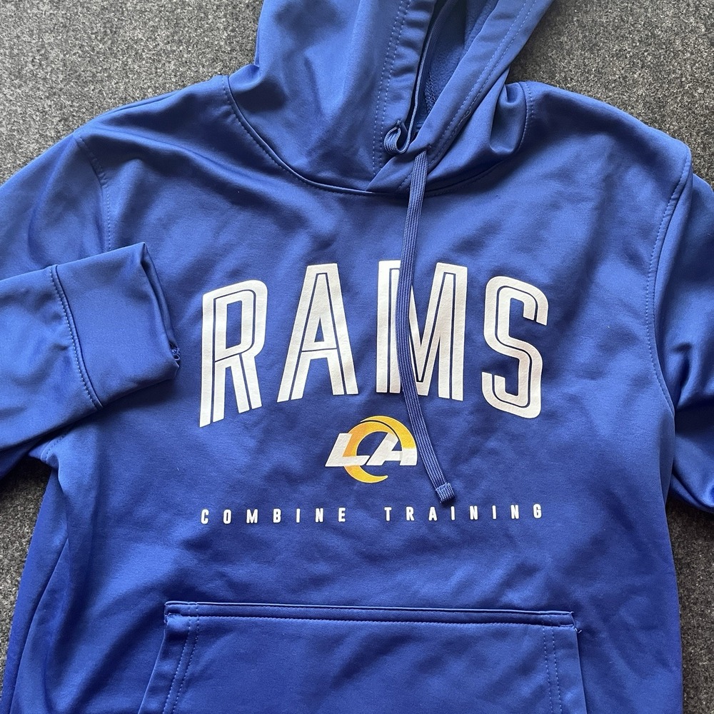 Los Angeles Rams Hoodie Mens M Blue NFL Football‎ Combine Training Sweatshirt
